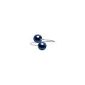 Venuše s tmavě modrým perličkami cik cak prstýnek B